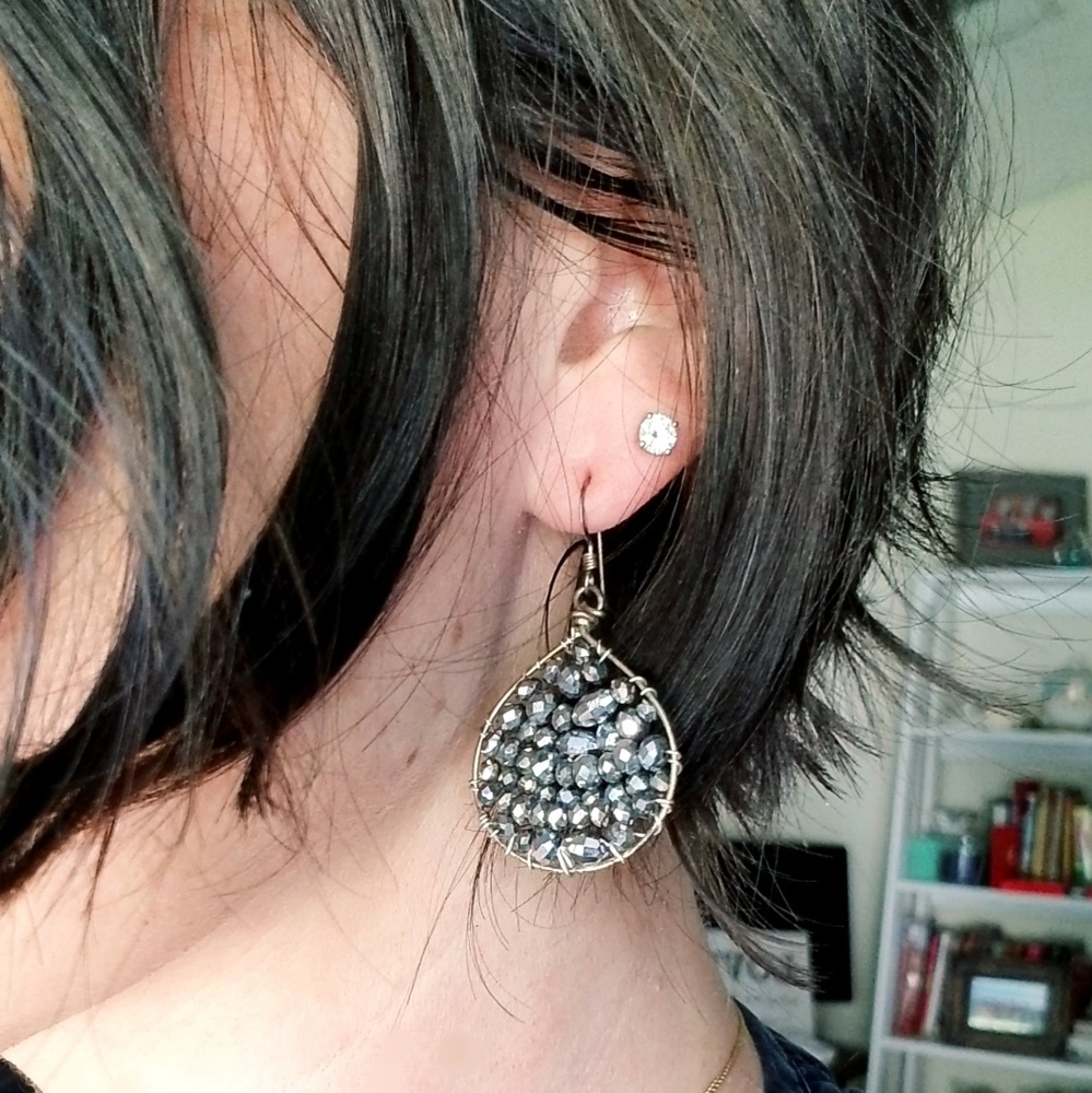 Crystal earrings - Picture 3 of 3